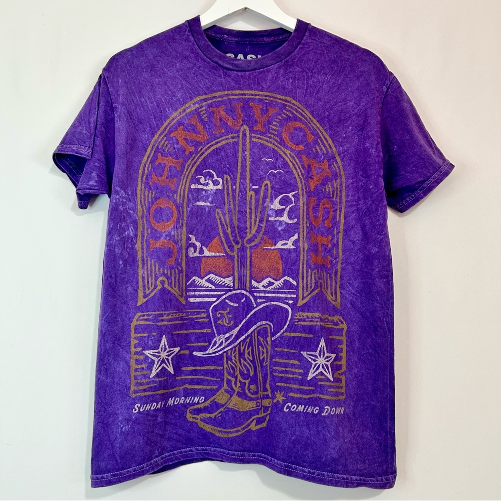 Johnny Cash Unisex Sunday Morning Coming Down Cotton Short Sleeve Graphic Tee